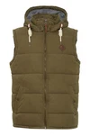 !Solid Dry Herren Steppweste Outdoor Weste Mit Kapuze Und Stehkragen Dunkelgrün/Khaki/Braun