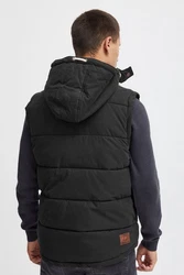 !Solid Dry Herren Steppweste Outdoor Weste Mit Kapuze Und Stehkragen Schwarz/Dunkelgrün/Braun/Dunkelbraun