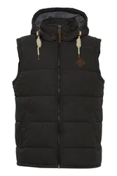 !Solid Dry Herren Steppweste Outdoor Weste Mit Kapuze Und Stehkragen Schwarz/Dunkelgrün/Braun/Dunkelbraun