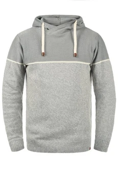 Indicode Kapuzenpullover IDLynde Strickpulli Grau/Hellgrau