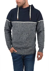 Indicode Kapuzenpullover IDLynde Strickpulli Dunkelblau/Grau