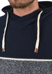 Indicode Kapuzenpullover IDLynde Strickpulli Dunkelblau/Grau