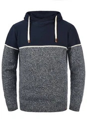 Indicode Kapuzenpullover IDLynde Strickpulli Dunkelblau/Grau