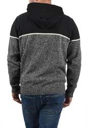 Indicode Kapuzenpullover IDLynde Strickpulli Schwarz/Dunkelgrau