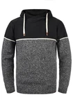 Indicode Kapuzenpullover IDLynde Strickpulli Schwarz/Dunkelgrau