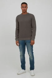 Indicode Strickpullover IDCoppler Grau/Dunkelgrün/Dunkelgrau/Khaki