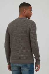 Indicode Strickpullover IDCoppler Grau/Dunkelgrün/Dunkelgrau/Khaki