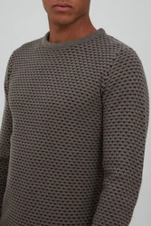 Indicode Strickpullover IDCoppler Grau/Dunkelgrün/Dunkelgrau/Khaki