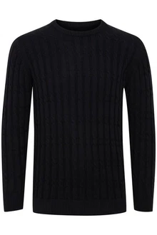 Indicode Strickpullover IDPauletta Schwarz/Hellblau