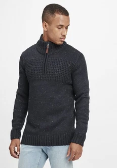 Indicode Troyer IDOslo Strickpulli mit Stehkragen Dunkelblau/Dunkelgrau/Schwarz/Hellblau Indicode Troyer IDOslo Strickpulli mit Stehkragen Dunkelblau/Dunkelgrau/Schwarz/Hellblau