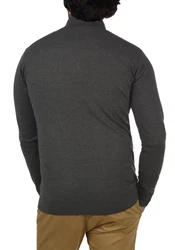 Indicode Troyer IDErno Strickpulli mit Reißverschluss Dunkelgrau/Grau/Dunkelgrün