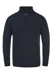 Indicode Troyer IDErno Strickpulli mit Reißverschluss Dunkelblau/Blau