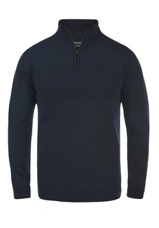 Indicode Troyer IDErno Strickpulli mit Reißverschluss Dunkelblau/Blau Indicode Troyer IDErno Strickpulli mit Reißverschluss Dunkelblau/Blau
