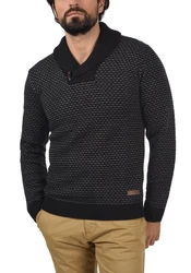 Indicode Strickpullover IDCopent Schwarz/Dunkelgrau