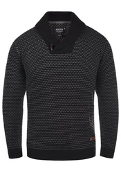 Indicode Strickpullover IDCopent Schwarz/Dunkelgrau