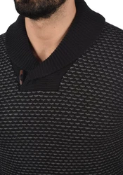 Indicode Strickpullover IDCopent Schwarz/Dunkelgrau