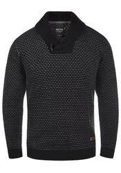 Indicode Strickpullover IDCopent Schwarz/Dunkelgrau
