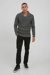 Indicode Strickpullover IDCopent Dunkelgrau/Grau
