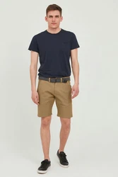 Indicode Chinoshorts IDLozano Chino Shorts mit Gürtel Khaki/Beige