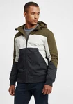 !Solid Bomberjacke SDThello mit Kapuze Dunkelgrün/Hellblau/Grün