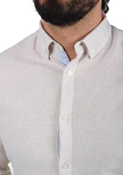 Indicode Langarmhemd IDLuan Weiß/Beige/Khaki/Grau