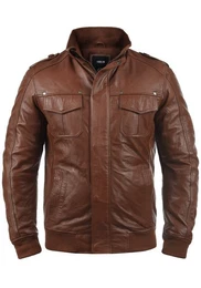 !Solid Lederjacke SDCamash Bikerjacke mit Stehkragen