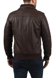 !Solid Lederjacke SDFamash Bikerjacke Dunkelbraun/Braun