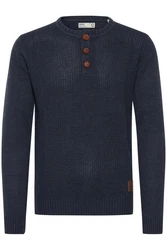!Solid Terrance Herren Strickpullover Dunkelblau/Hellblau/Blau