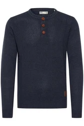 !Solid Terrance Herren Strickpullover Dunkelblau/Hellblau/Blau