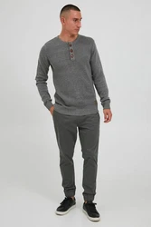 !Solid Terrance Herren Strickpullover Grau/Hellgrau/Dunkelgrau