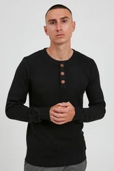 !Solid Terrance Herren Strickpullover Schwarz