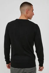 !Solid Terrance Herren Strickpullover Schwarz