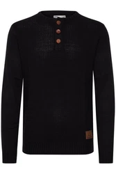 !Solid Terrance Herren Strickpullover Schwarz