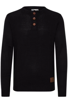 !Solid Terrance Herren Strickpullover Schwarz