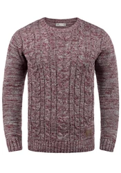 !Solid Strickpullover SDPhilemon Bordeaux/Dunkelrot/Lila