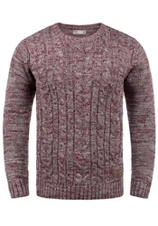 !Solid Strickpullover SDPhilemon Bordeaux/Dunkelrot/Lila