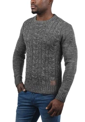 !Solid Strickpullover SDPhilemon Dunkelgrau/Grau