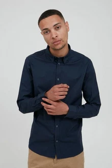 !Solid Langarmhemd SDTyler LS 21103247 Navy (4116)
