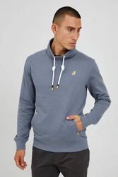!Solid Herren Sweatshirt Pullover SDKaan mit Tube-Kragen Grau/Dunkelblau/Blau/Hellblau