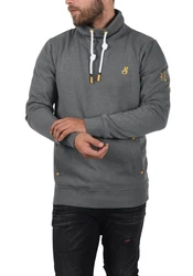 !Solid Herren Sweatshirt Pullover SDKaan mit Tube-Kragen Dunkelgrau/Hellgrau/Grau