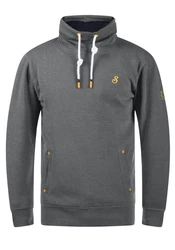 !Solid Herren Sweatshirt Pullover SDKaan mit Tube-Kragen Dunkelgrau/Hellgrau/Grau