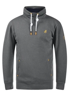 !Solid Herren Sweatshirt Pullover SDKaan mit Tube-Kragen Dunkelgrau/Hellgrau/Grau