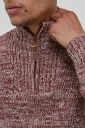 !Solid Troyer SDPhilostrate Strickpulli Dunkelrot/Bordeaux/Rot