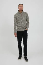 !Solid Troyer SDPhilostrate Strickpulli Grau/Hellgrau/Dunkelgrün