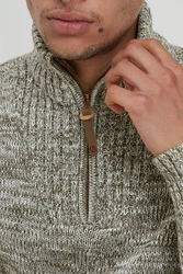 !Solid Troyer SDPhilostrate Strickpulli Grau/Hellgrau/Dunkelgrün