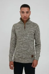 !Solid Troyer SDPhilostrate Strickpulli Grau/Hellgrau/Dunkelgrün