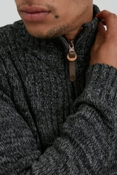!Solid Troyer SDPhilostrate Strickpulli Dunkelgrau/Schwarz/Grau/Dunkelblau