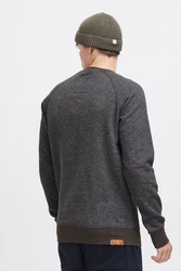 !Solid VituNeck Herren Sweatshirt Pullover Pulli Mit Rundhalsausschnitt Dunkelgrau/Grau/Orange