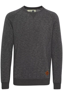 !Solid VituNeck Herren Sweatshirt Pullover Pulli Mit Rundhalsausschnitt Dunkelgrau/Grau/Orange