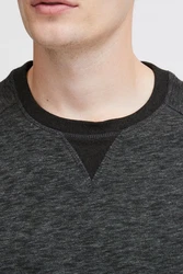 !Solid VituNeck Herren Sweatshirt Pullover Pulli Mit Rundhalsausschnitt Med Grey